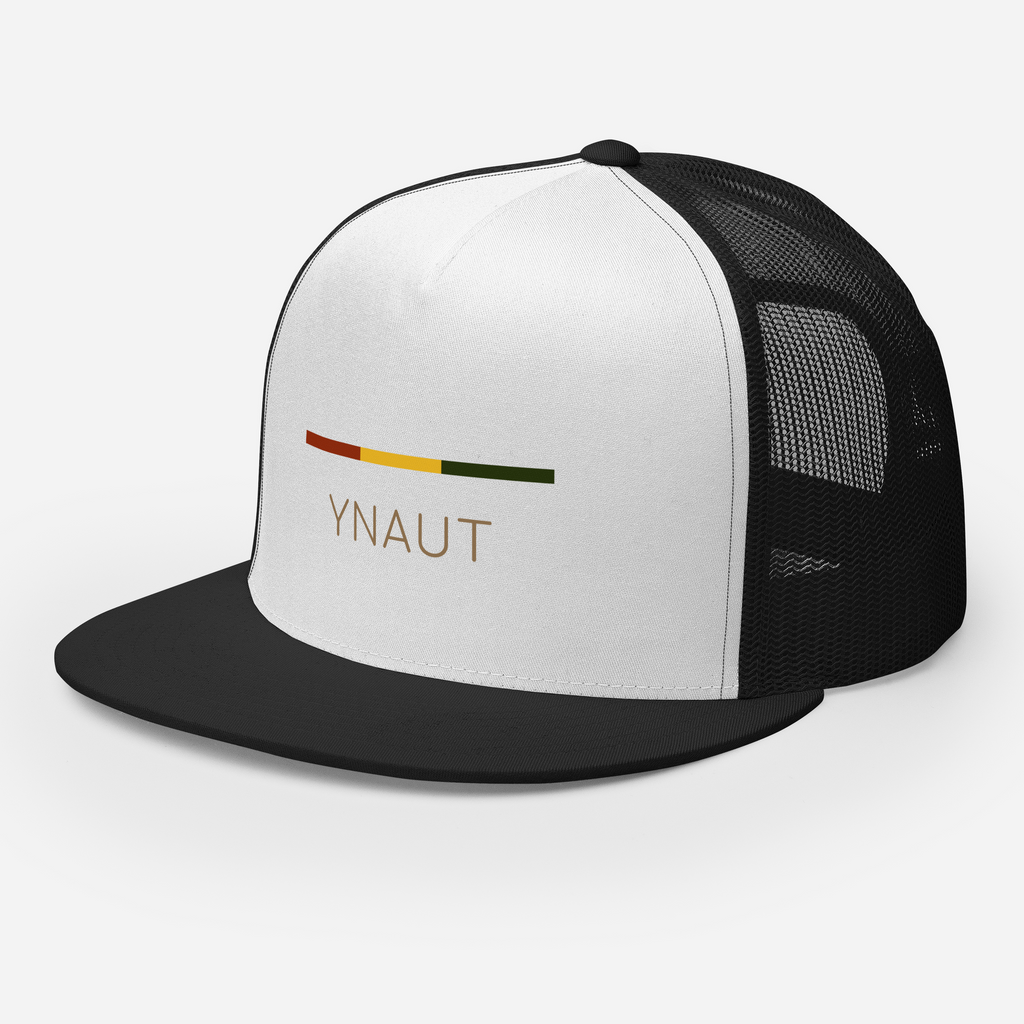 YNAUT trucker cap minimalist cannabis/rasta inspired streetwear hat