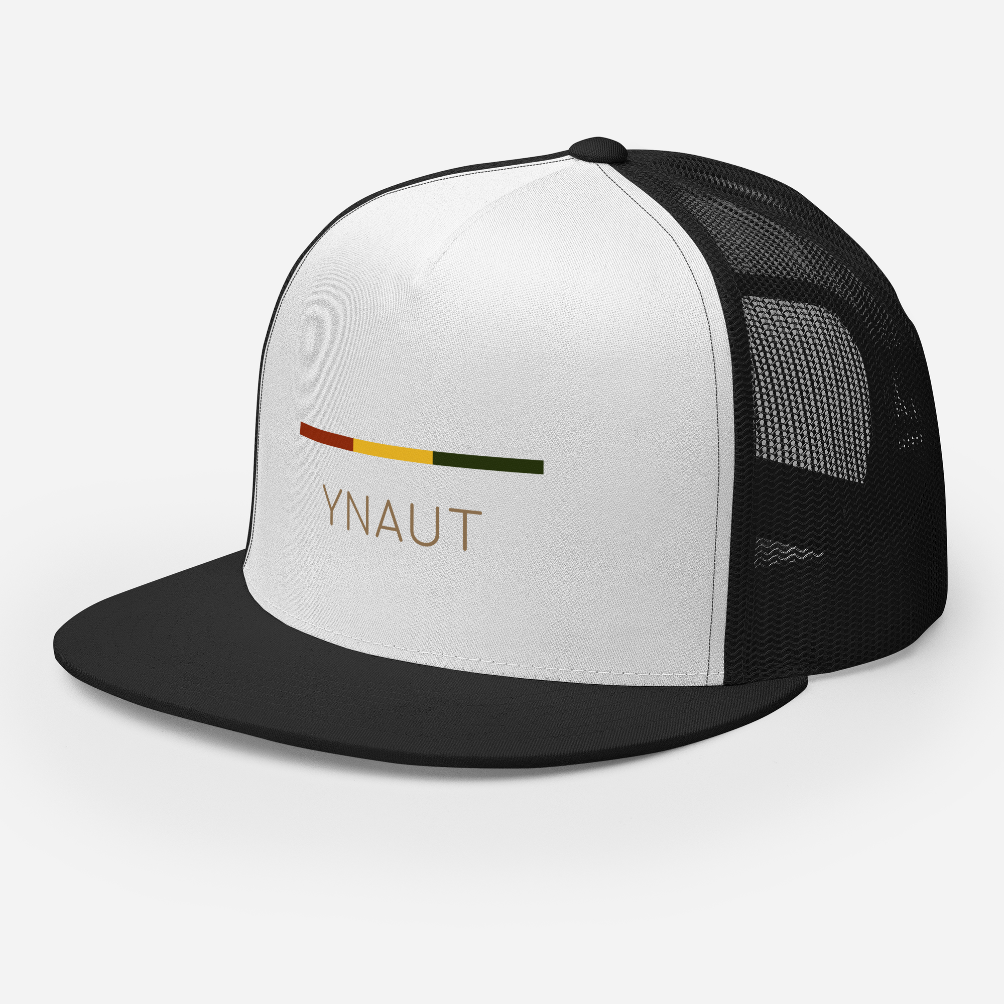 YNAUT trucker cap minimalist cannabis/rasta inspired streetwear hat