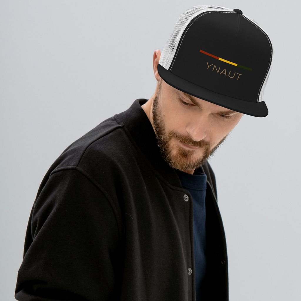 YNAUT trucker cap minimalist cannabis/rasta inspired streetwear hat