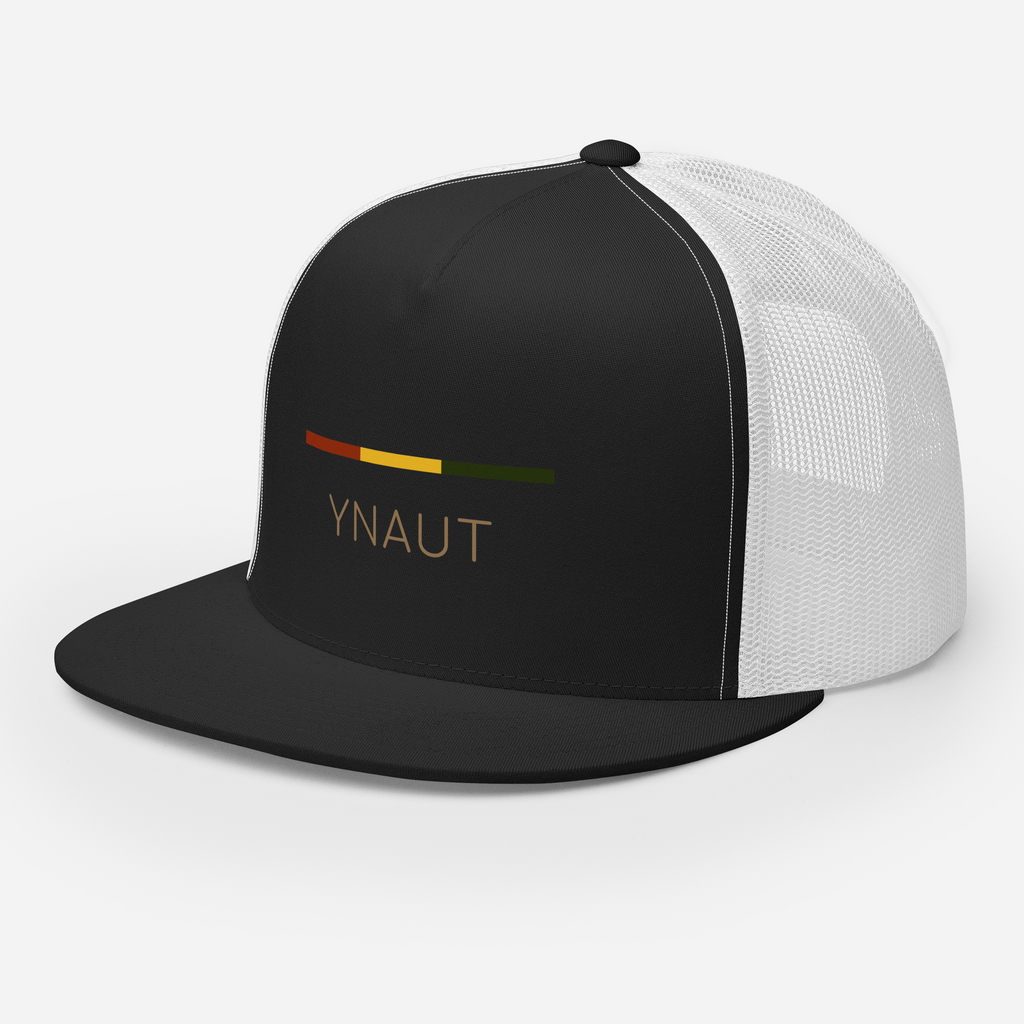YNAUT trucker cap minimalist cannabis/rasta inspired streetwear hat
