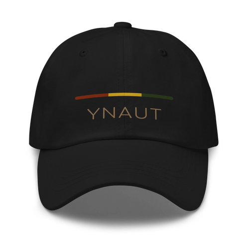 Classic Dad Cap | Rhythm Collection | YNAUT with printed YNAUT logo, classic-dad-hat-black-front-6aba8d3fcc733