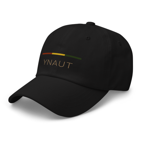 Classic Dad Cap | Rhythm Collection | YNAUT with printed YNAUT logo, classic-dad-hat-black-left-front-6aba8d3fcdaa2