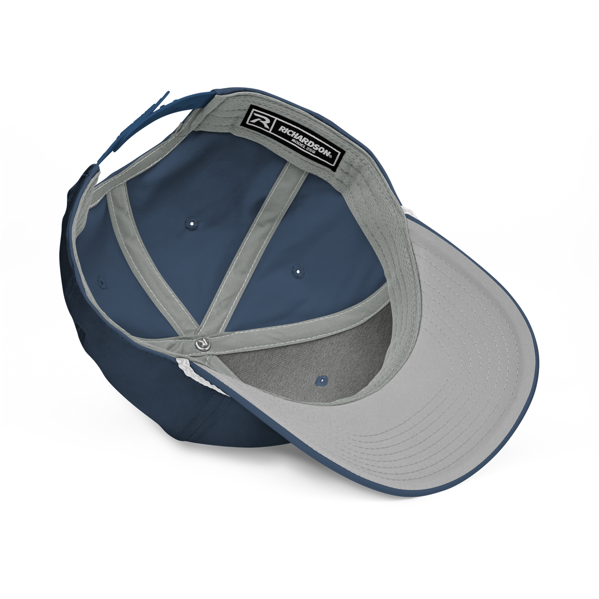 Classic Rope Cap | Riddim Collection | YNAUT with printed YNAUT Riddim logo, light blue white, product details view