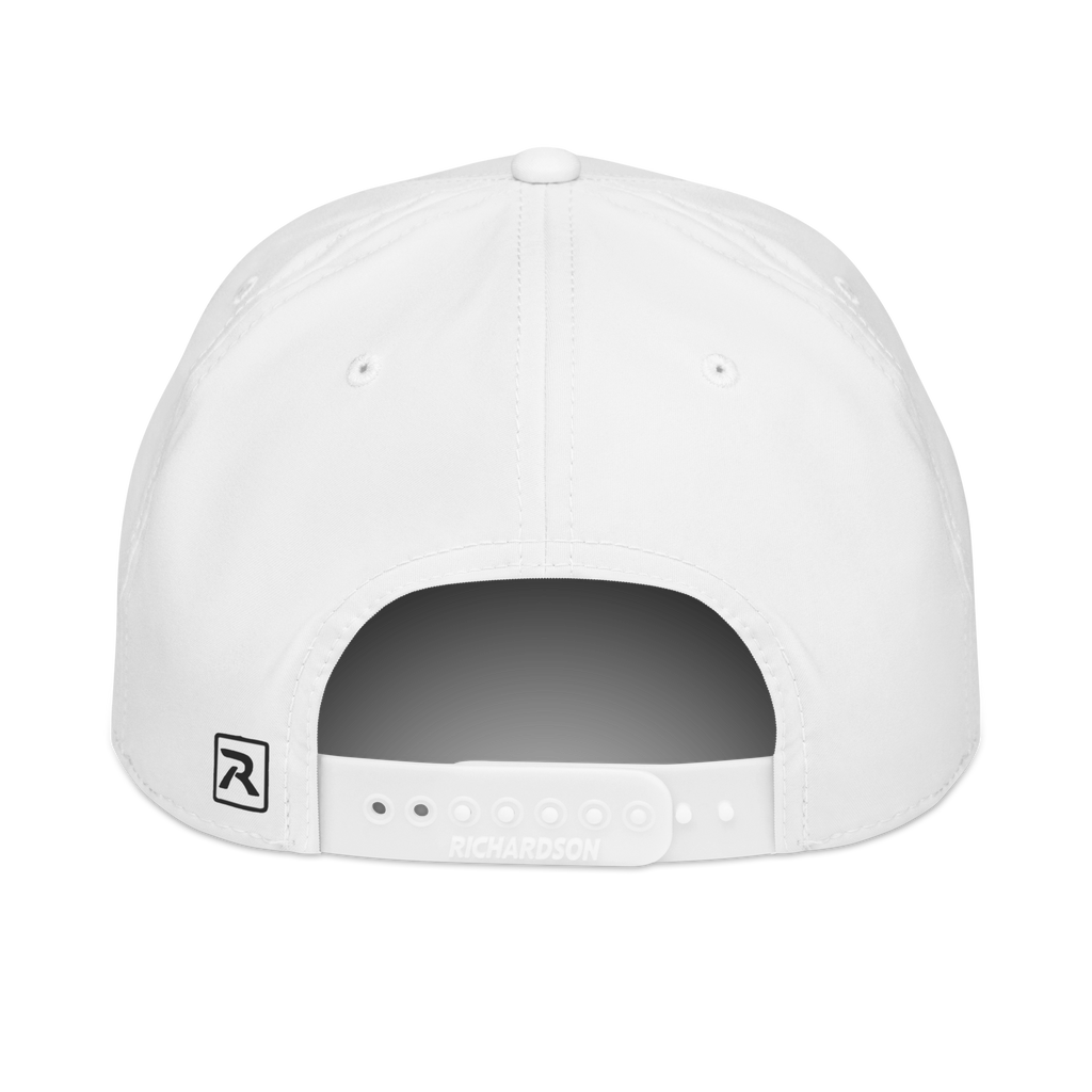 Classic Rope Cap | High Tide Collection | YNAUT with printed YNAUT High Tide logo, white black, back view