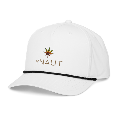 Classic Rope Cap | High Tide Collection | YNAUT with printed YNAUT logo, classic-rope-cap-white-black-left-front-6ab1a0de5db73
