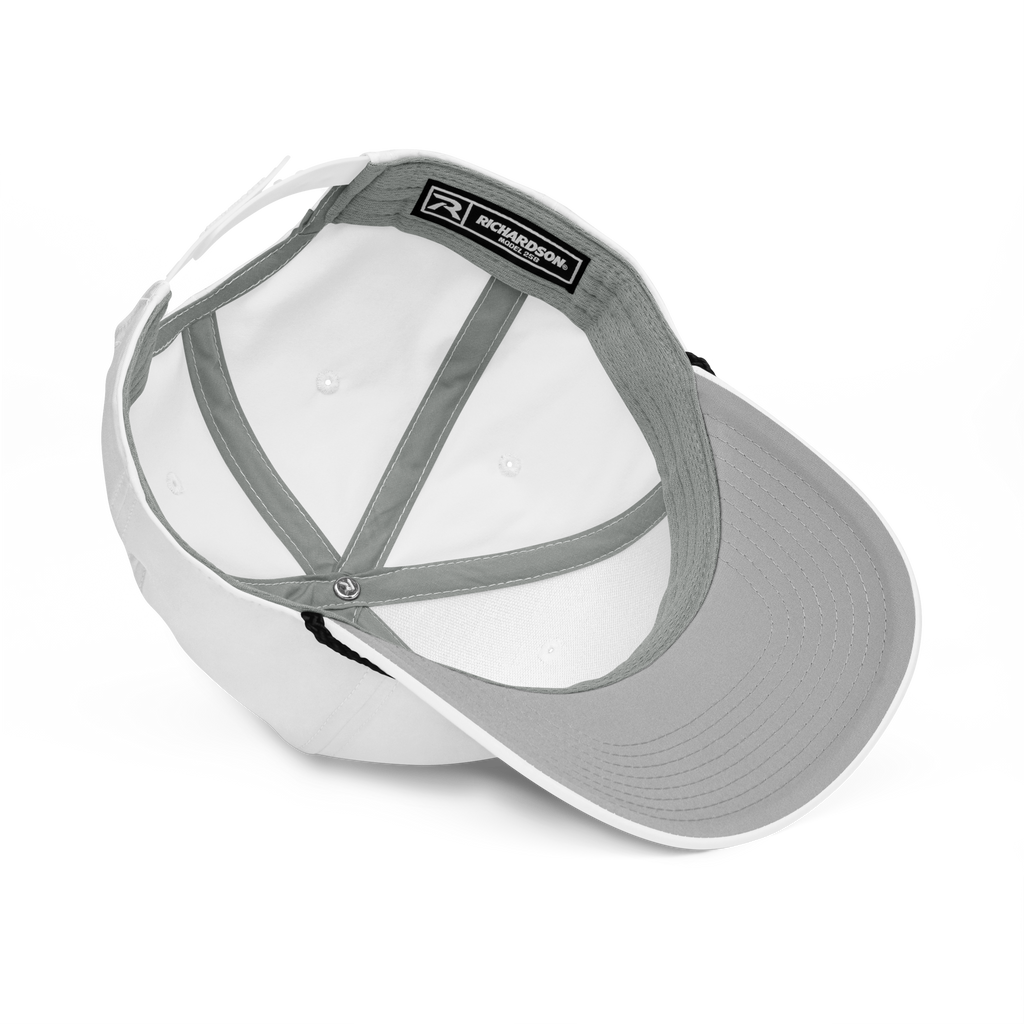 Classic Rope Cap | High Tide Collection | YNAUT with printed YNAUT High Tide logo, white black, product details view