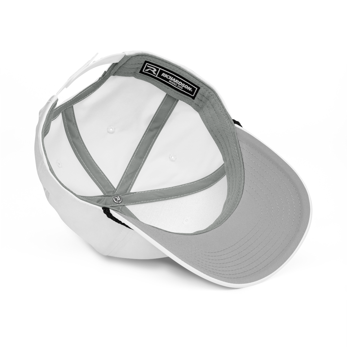 Classic Rope Cap | High Tide Collection | YNAUT with printed YNAUT High Tide logo, white black, product details view