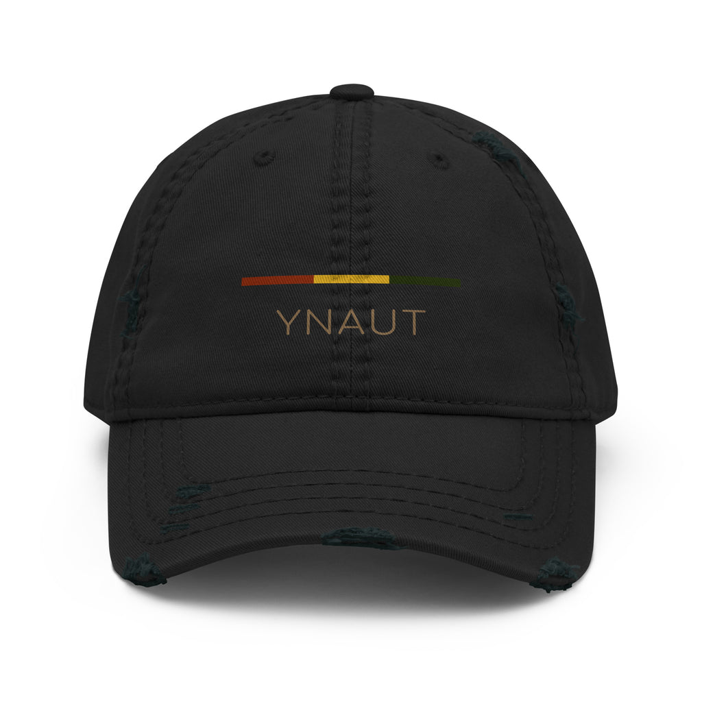 YNAUT distressed cap minimalist cannabis inspired streetwear hat