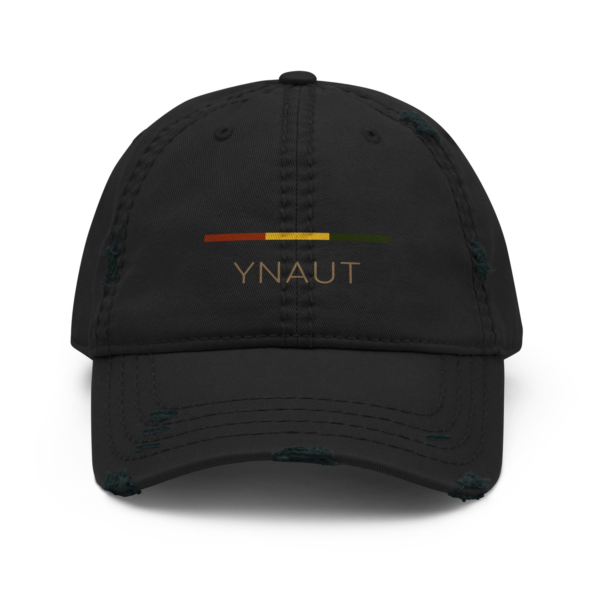 YNAUT distressed cap minimalist cannabis inspired streetwear hat