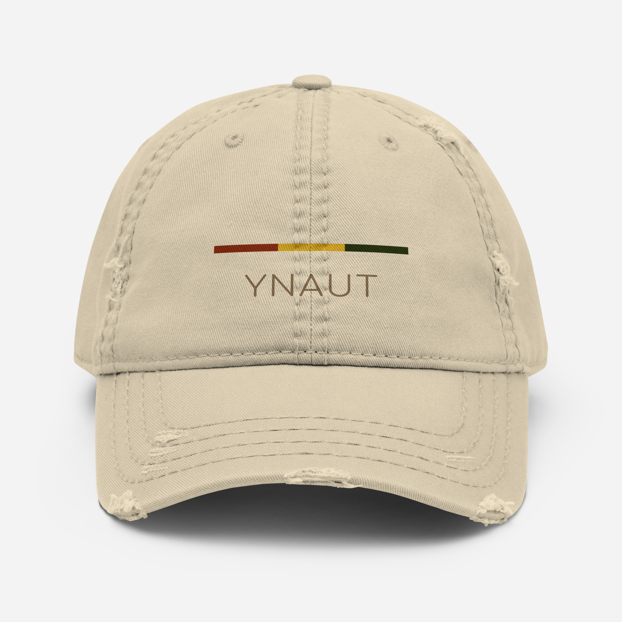 YNAUT distressed cap minimalist cannabis inspired streetwear hat