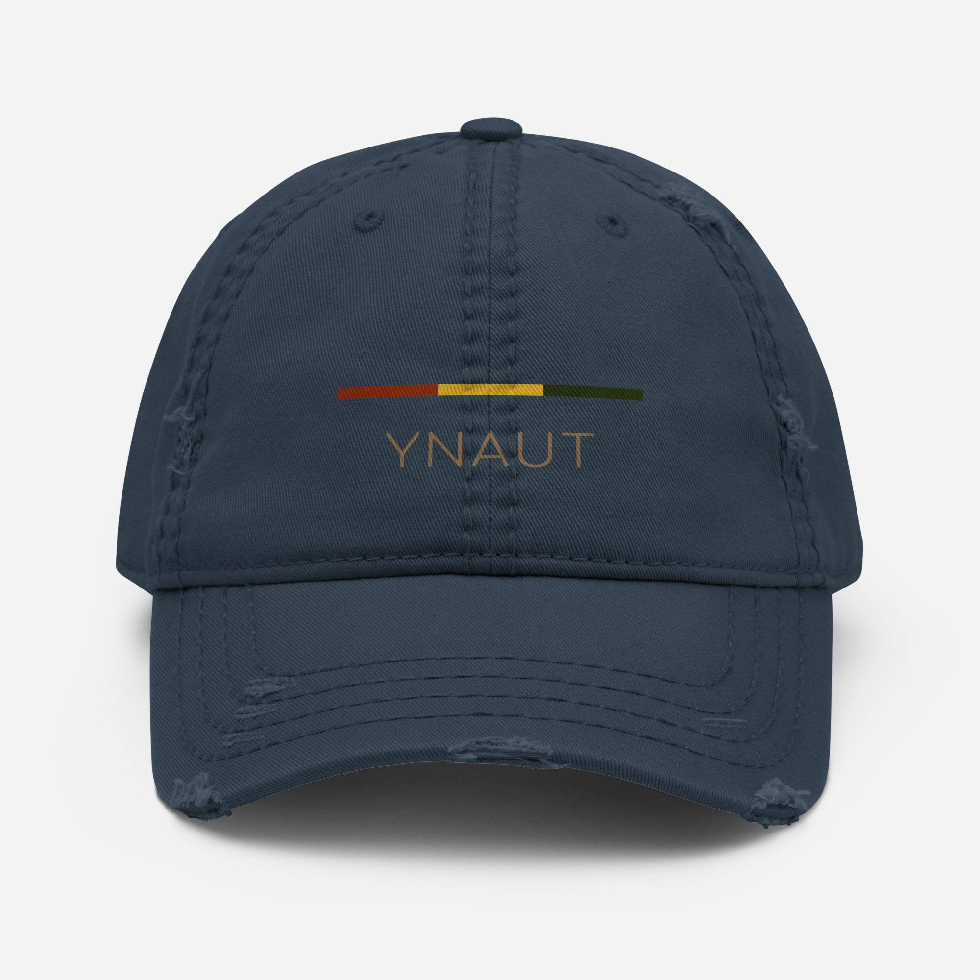 YNAUT distressed cap minimalist cannabis inspired streetwear hat