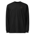 Premium Midweight Long Sleeve T-Shirt | High Tide Collection | YNAUT with printed YNAUT High Tide logo, black, front view