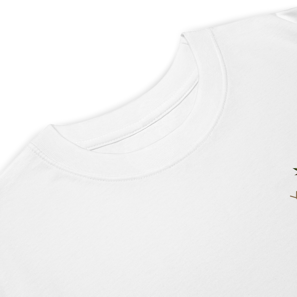 Premium Midweight T-Shirt | High Tide Collection | YNAUT with printed YNAUT High Tide logo, white, product details view