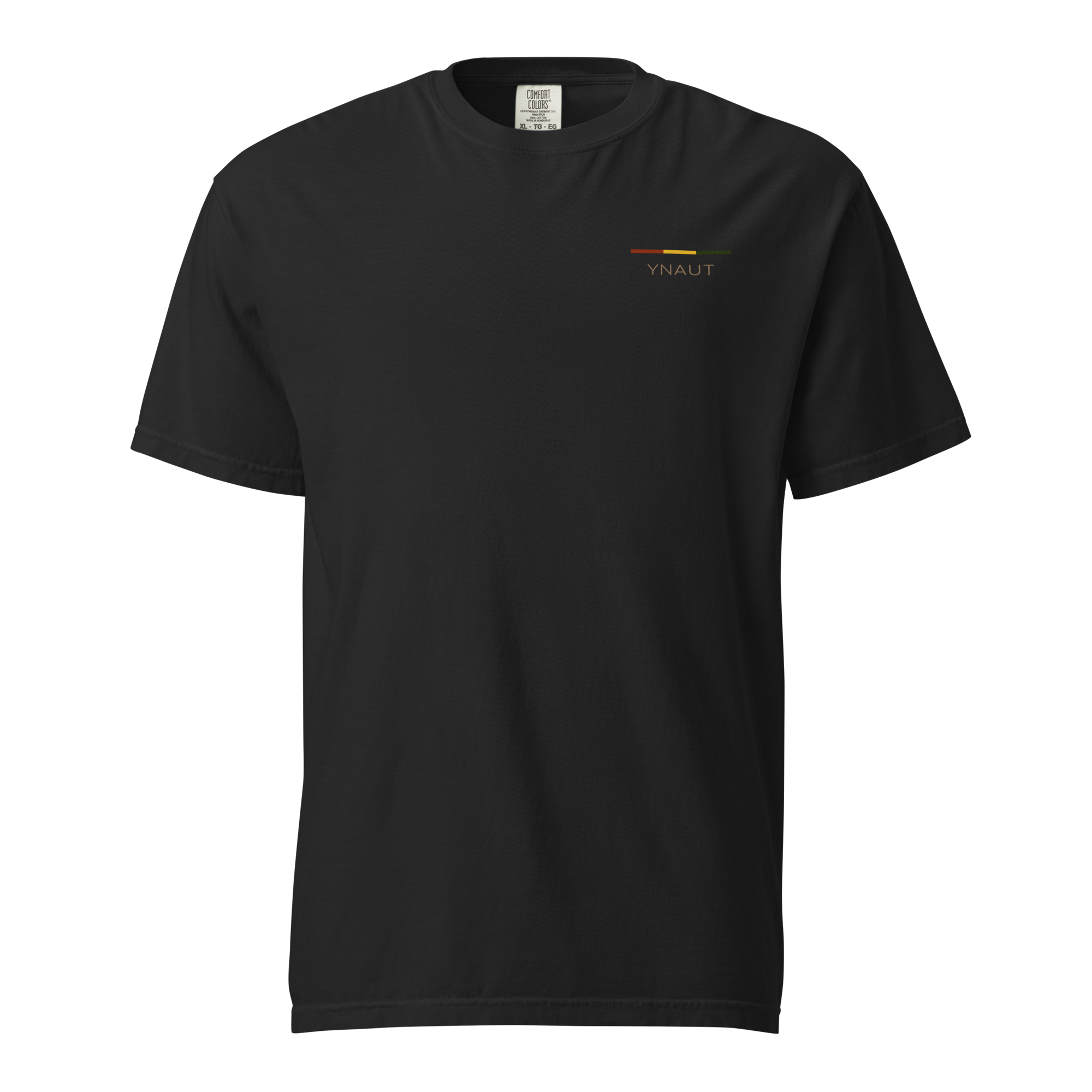 YNAUT Unisex garment dyed t-shirt minimalist cannabis/rasta inspired streetwear t-shirt