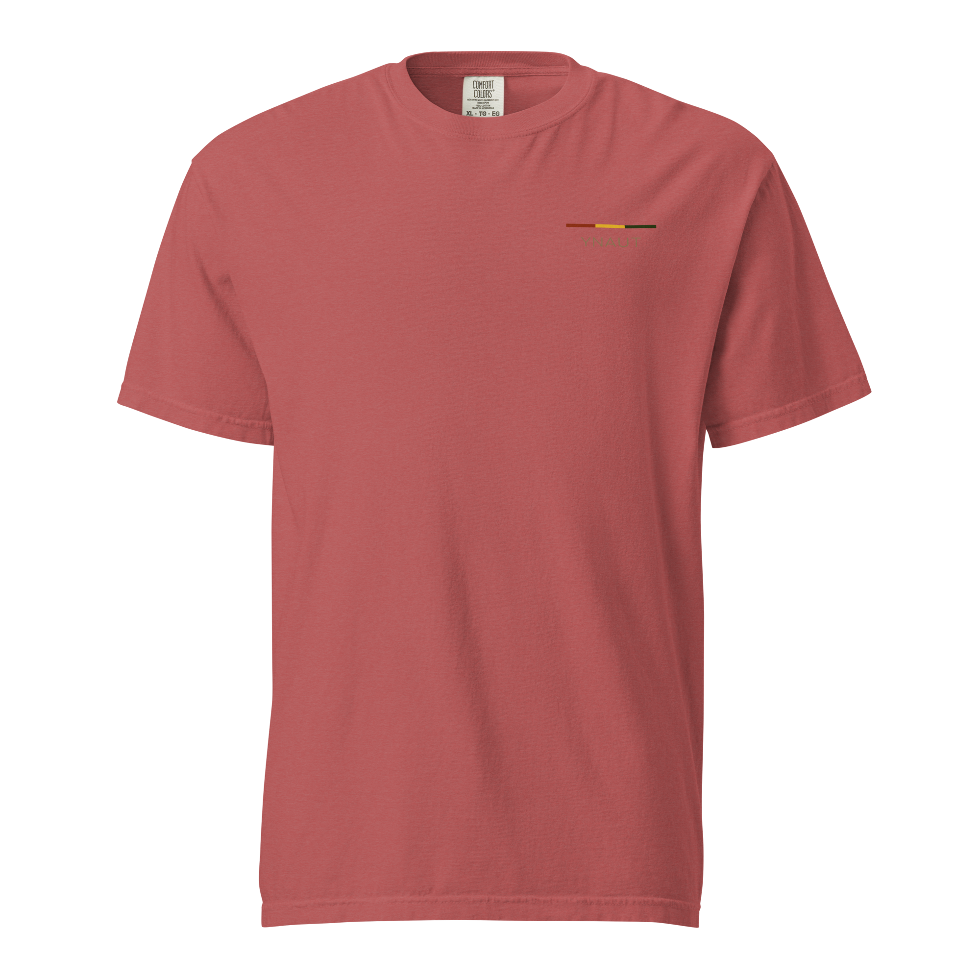 YNAUT Unisex garment dyed t-shirt minimalist cannabis/rasta inspired streetwear t-shirt