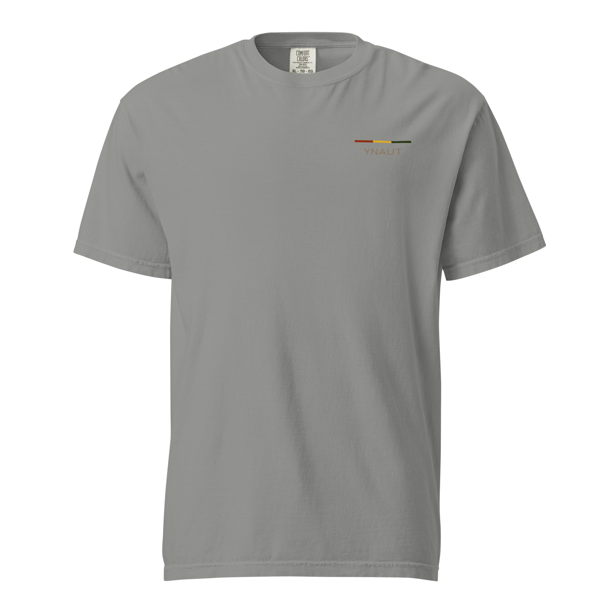 YNAUT Unisex garment dyed t-shirt minimalist cannabis/rasta inspired streetwear t-shirt