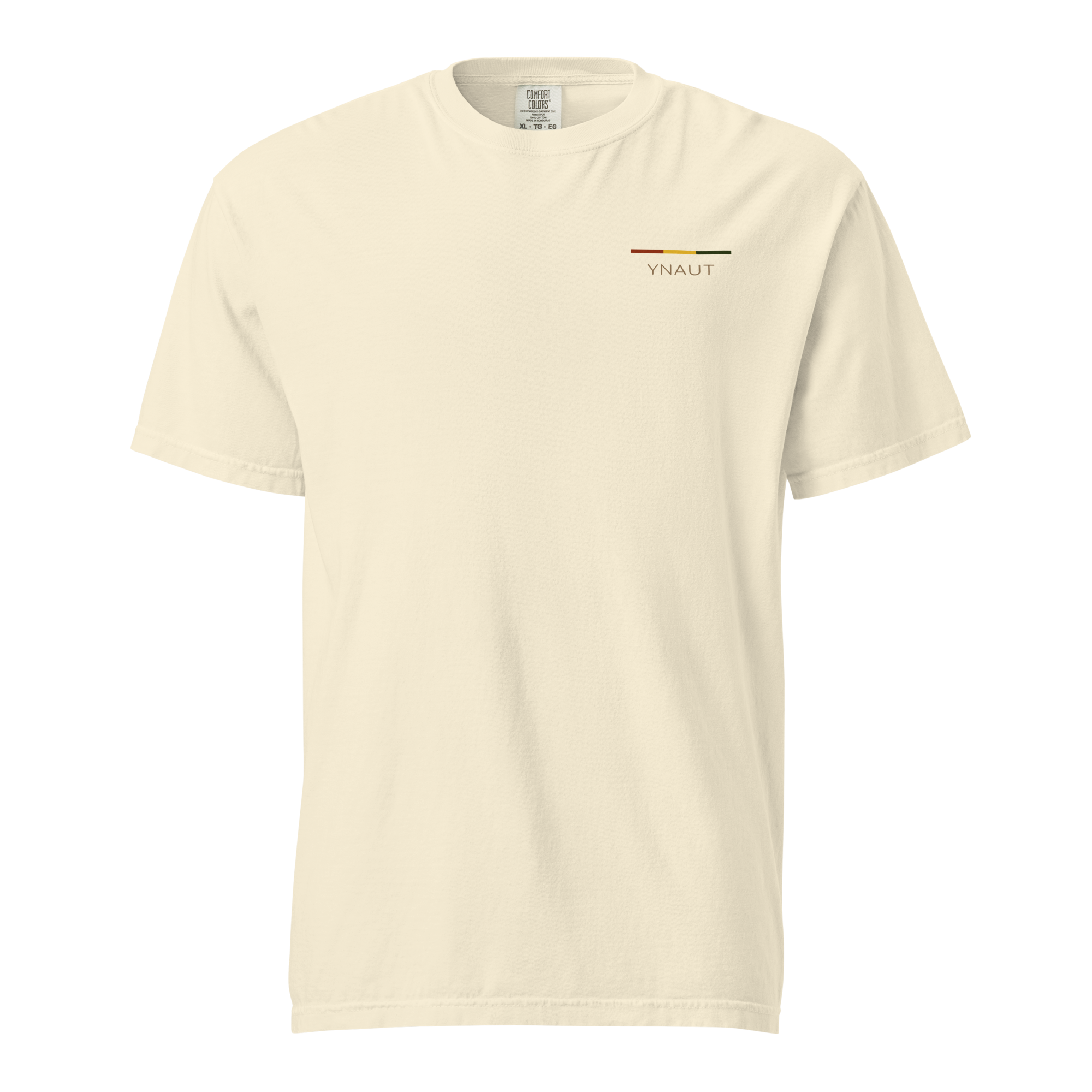 YNAUT Unisex garment dyed t-shirt minimalist cannabis/rasta inspired streetwear t-shirt