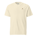 YNAUT Unisex Garment-Dyed Heavyweight T-Shirt | Cannabis Inspired Minimalist Streetwear with printed YNAUT logo, unisex-garment-dyed-heavyweight-t-shirt-ivory-front-6a4d1c743a55d