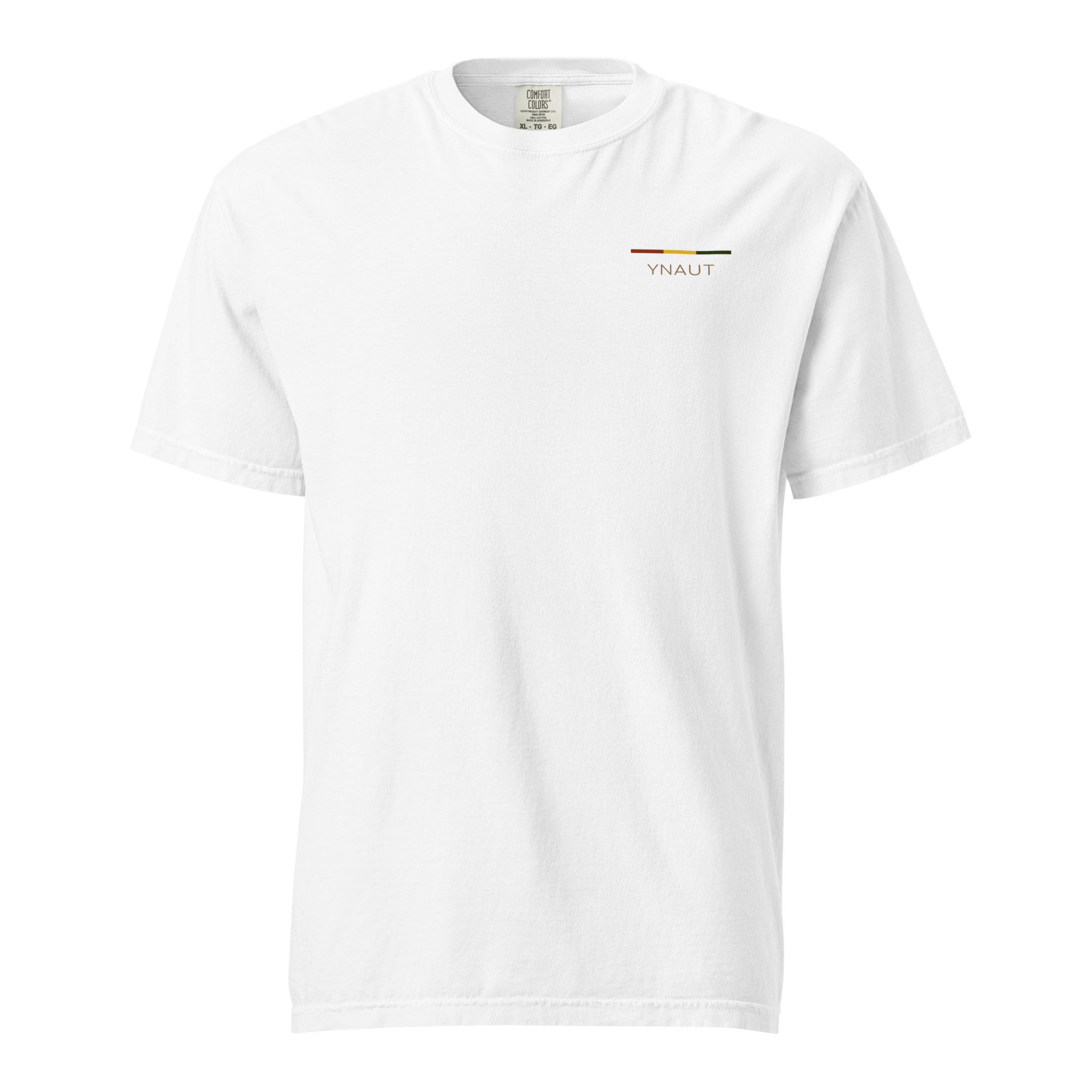 YNAUT Unisex garment dyed t-shirt minimalist cannabis/rasta inspired streetwear t-shirt