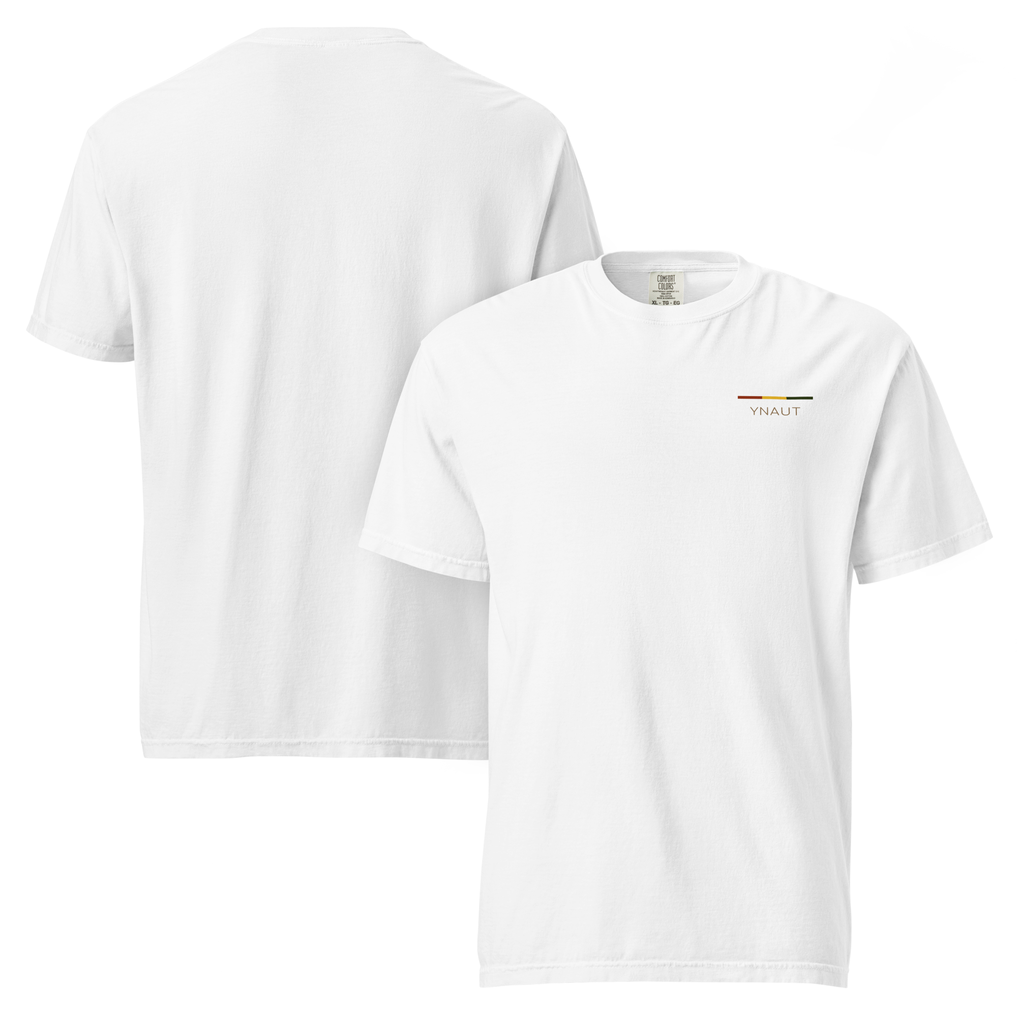 YNAUT Unisex garment dyed t-shirt minimalist cannabis/rasta inspired streetwear t-shirt