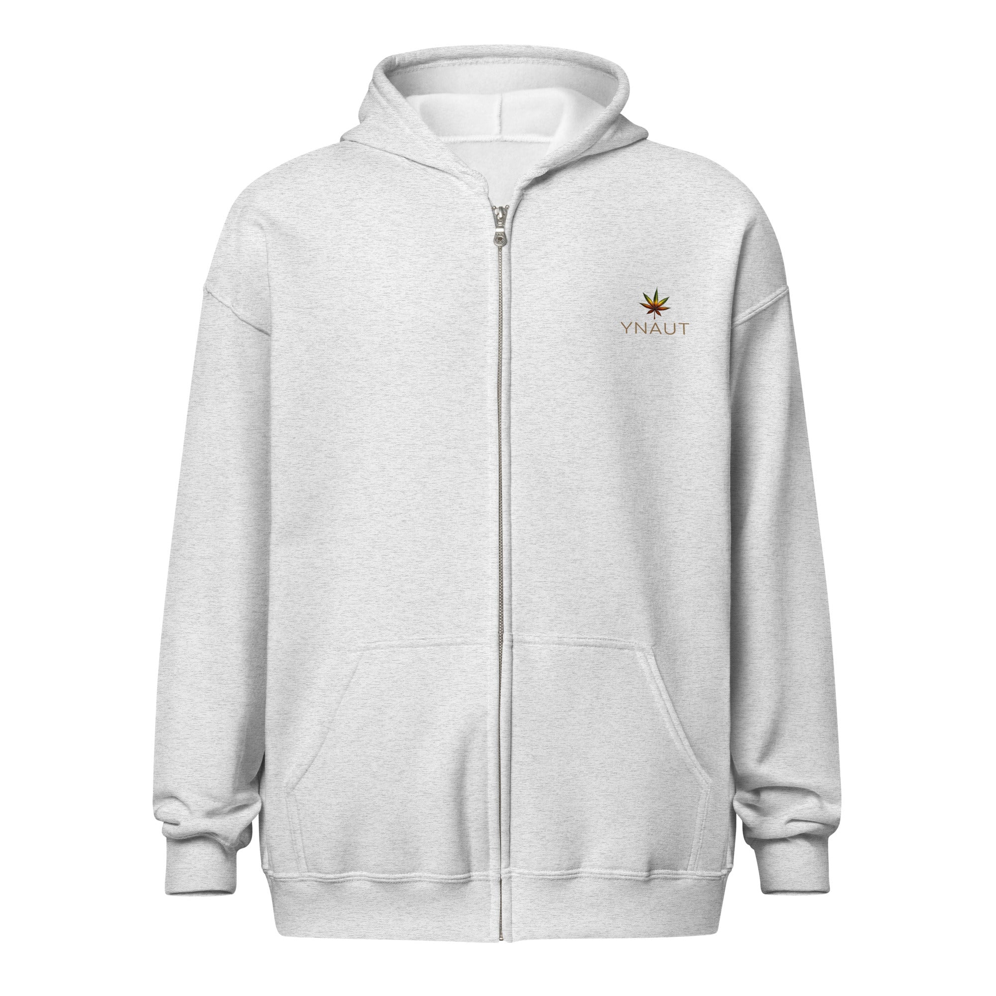 YNAUT zip hoodie minimalist cannabis inspired streetwear hoodie