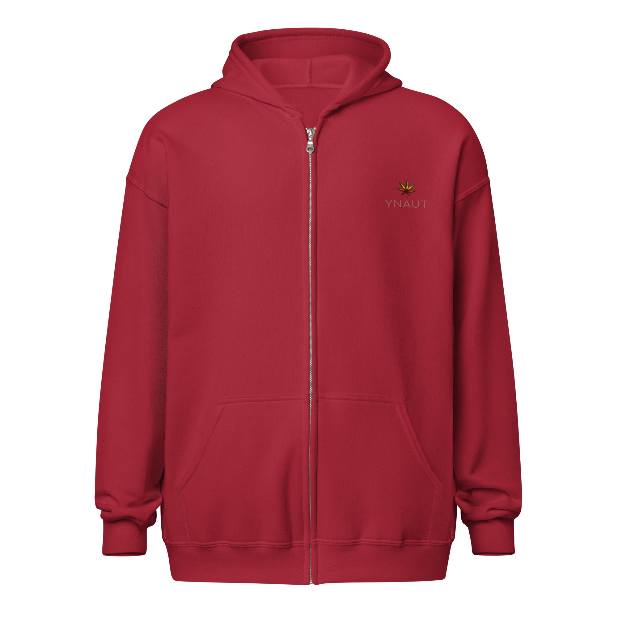 YNAUT zip hoodie minimalist cannabis inspired streetwear hoodie