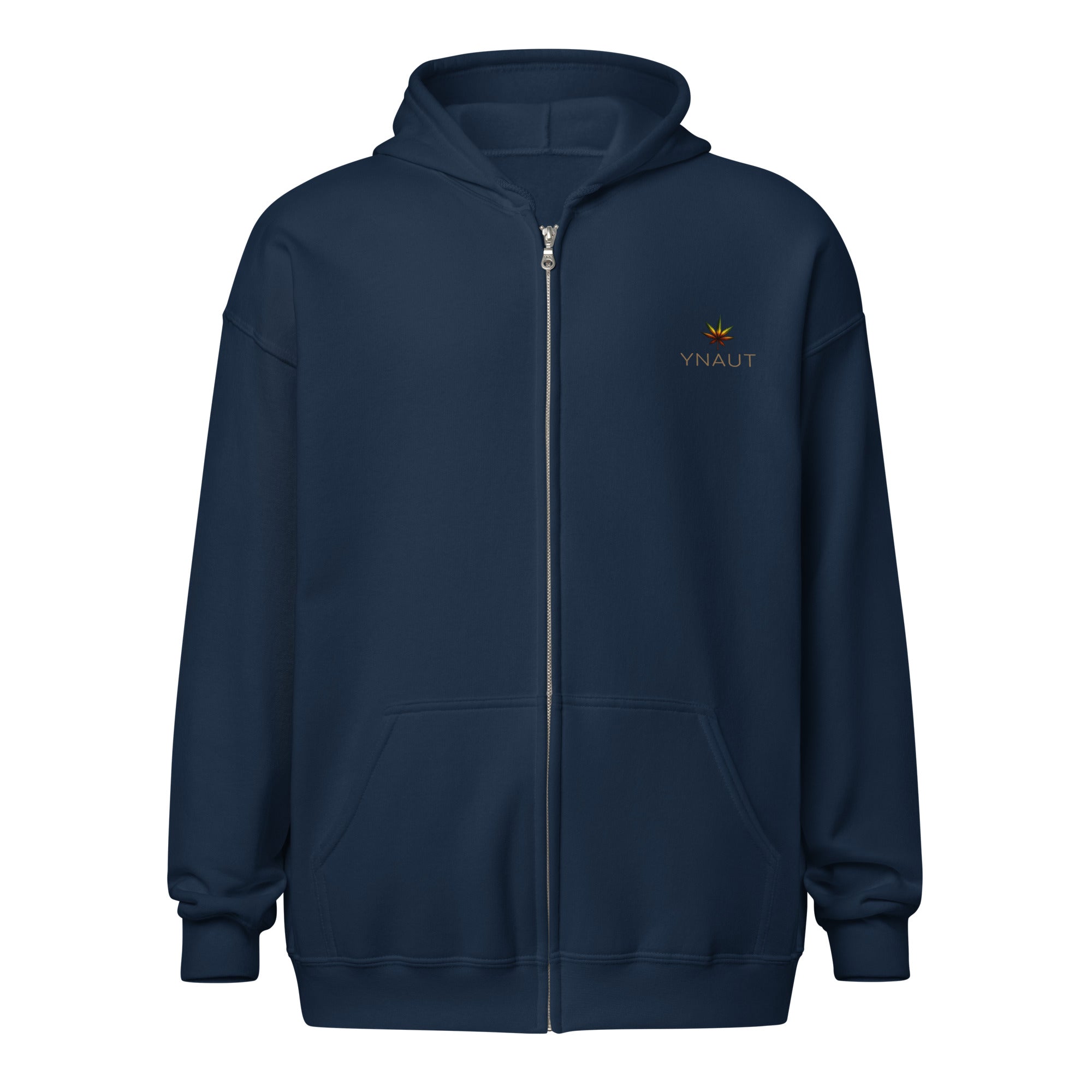 YNAUT zip hoodie minimalist cannabis inspired streetwear hoodie