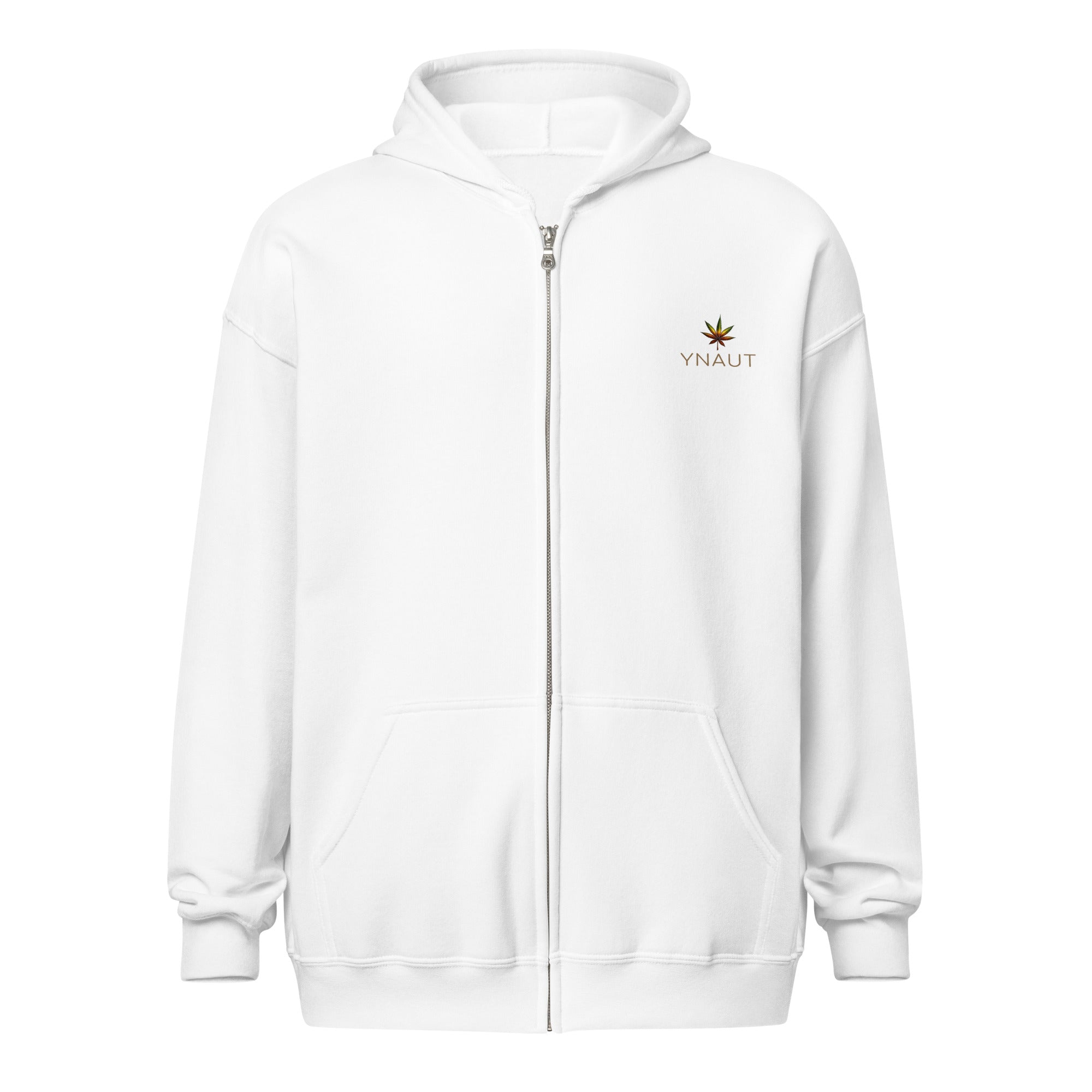 YNAUT zip hoodie minimalist cannabis inspired streetwear hoodie