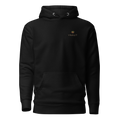 YNAUT Unisex Heavyweight Hoodie | Minimalist Reggae & Cannabis Lifestyle Outerwear with printed YNAUT logo, unisex-premium-pullover-hoodie-black-front-6a4c34bb53272