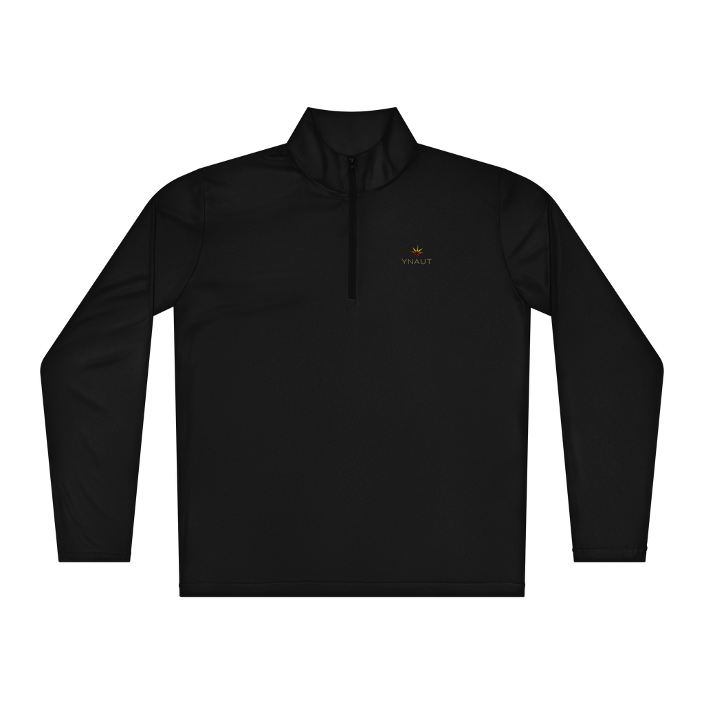 unisex-quarter-zip-pullover-black-front