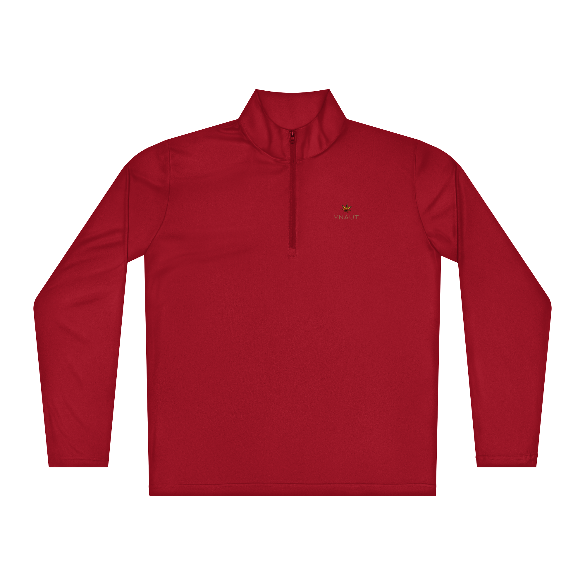 unisex-quarter-zip-pullover-true-red-front