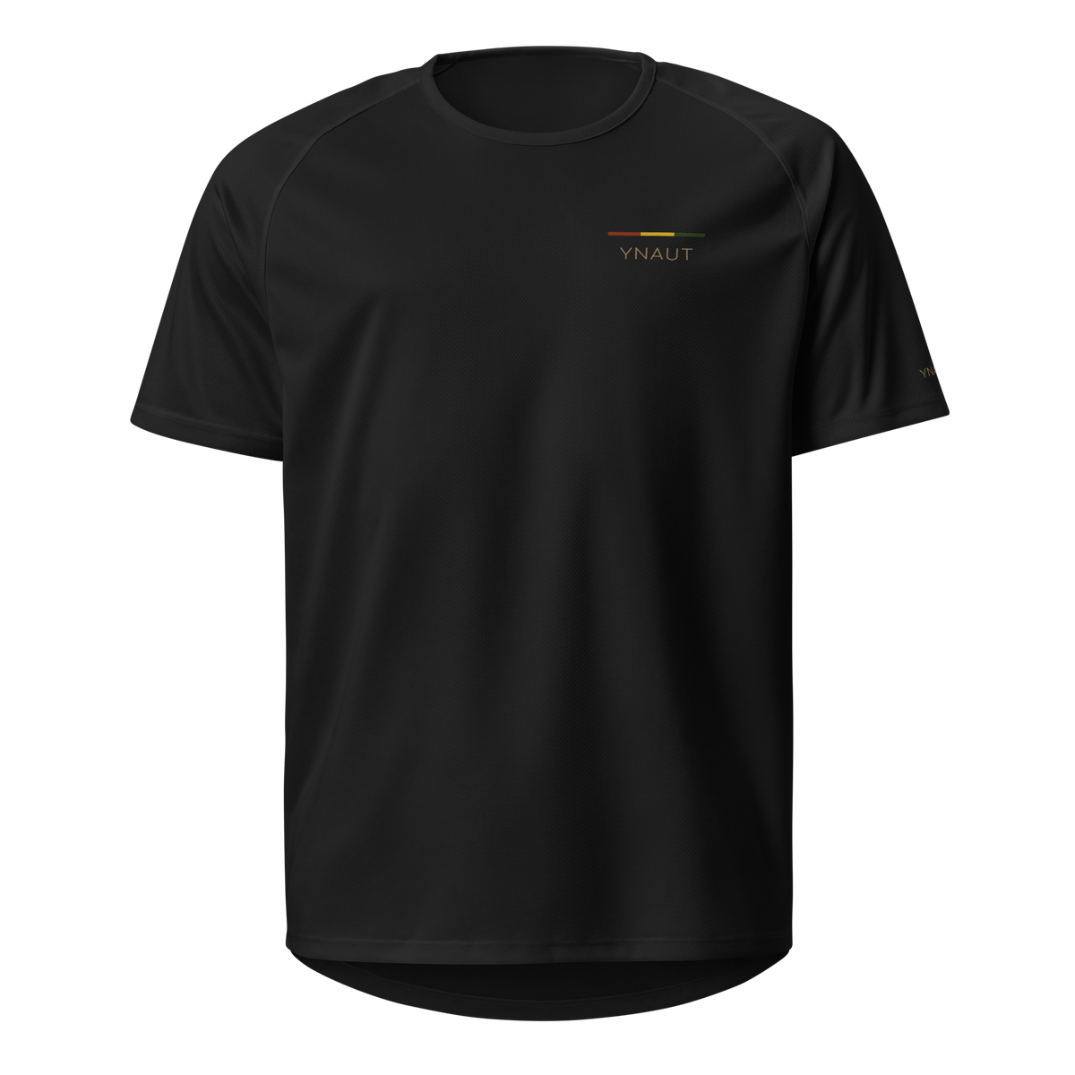 Unisex Sports Jersey | Rhythm Collection | YNAUT with printed YNAUT logo, unisex-sports-jersey-black-front-6ab30e959bdb0