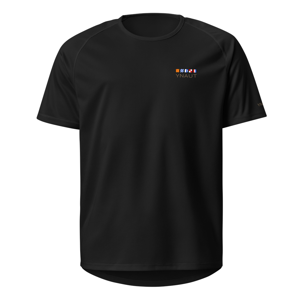 Unisex Sports Jersey | Signal Collection | YNAUT with printed YNAUT Signal logo, black, front view