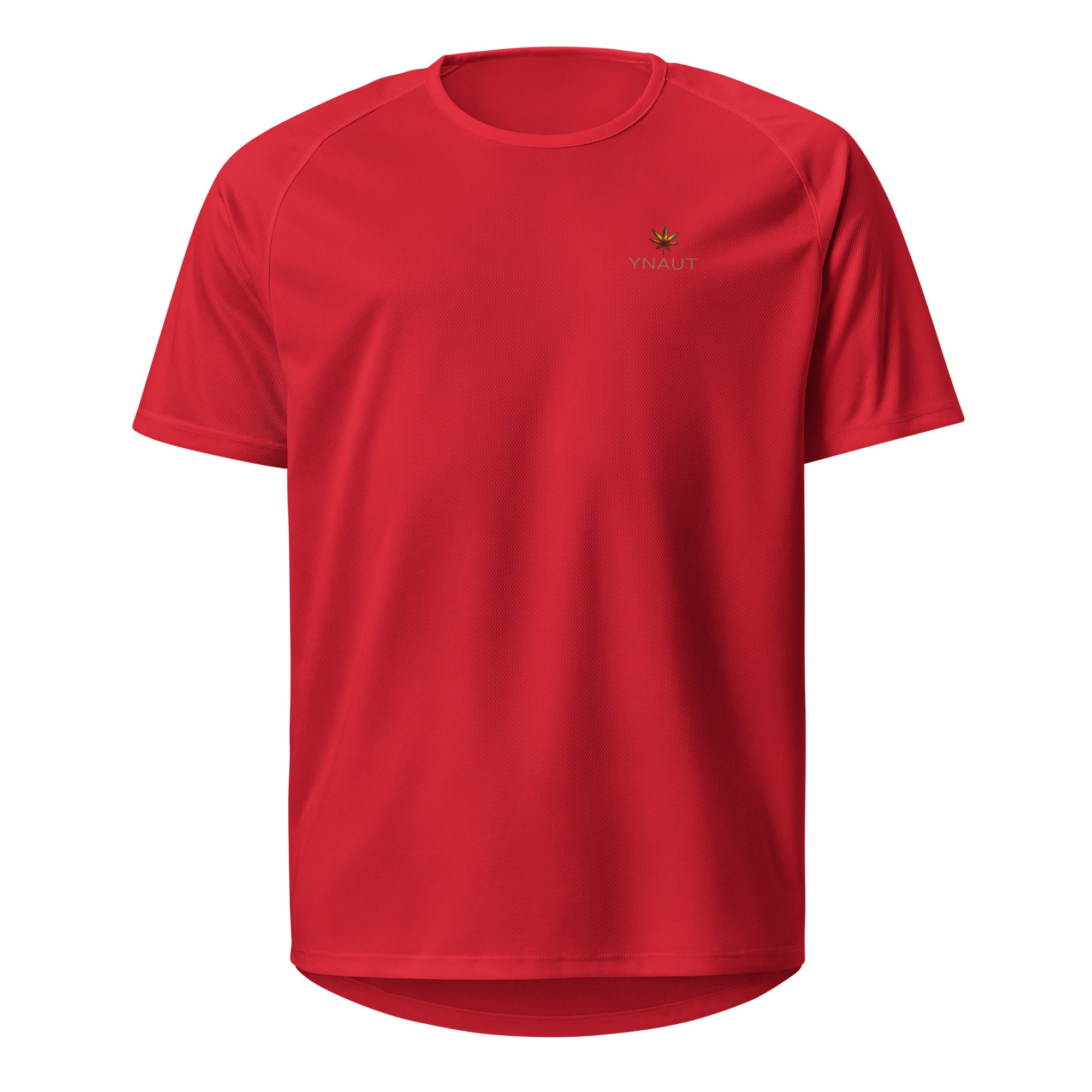YNAUT Unisex Sports Jersey with printed YNAUT logo, unisex-sports-jersey-red-front-69d7ce7920a02