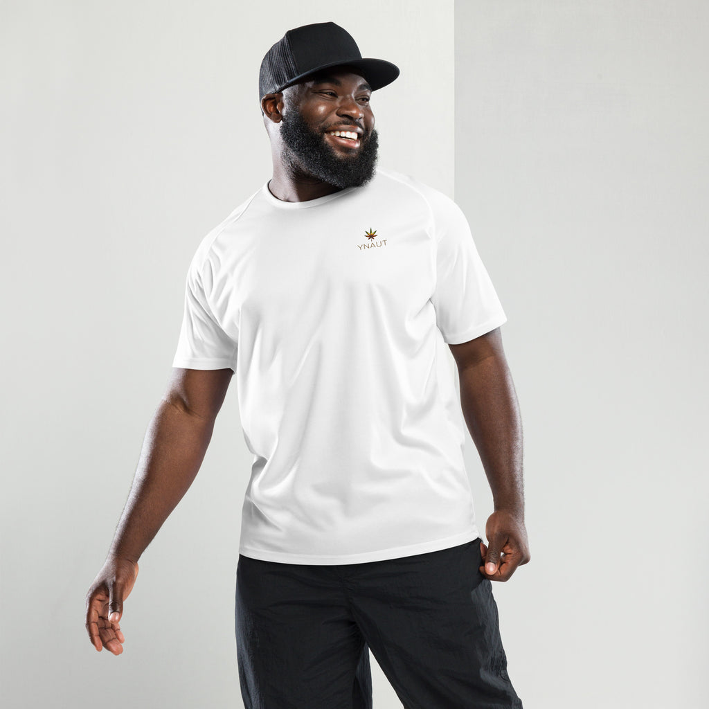 YNAUT Unisex Sports Jersey with printed YNAUT logo, unisex-sports-jersey-white-front-69d7ce7922afb