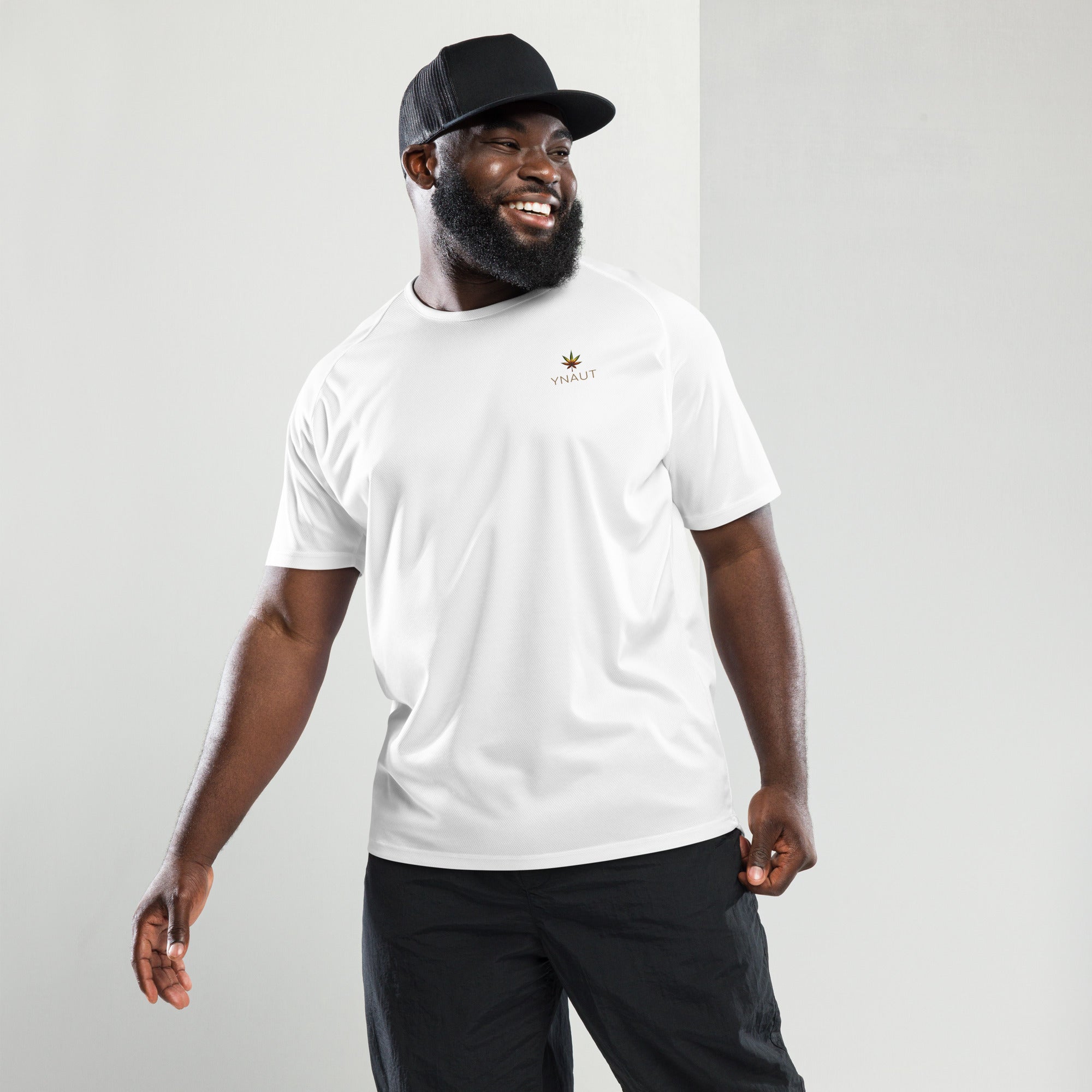 YNAUT Unisex Sports Jersey with printed YNAUT logo, unisex-sports-jersey-white-front-69d7ce7922afb