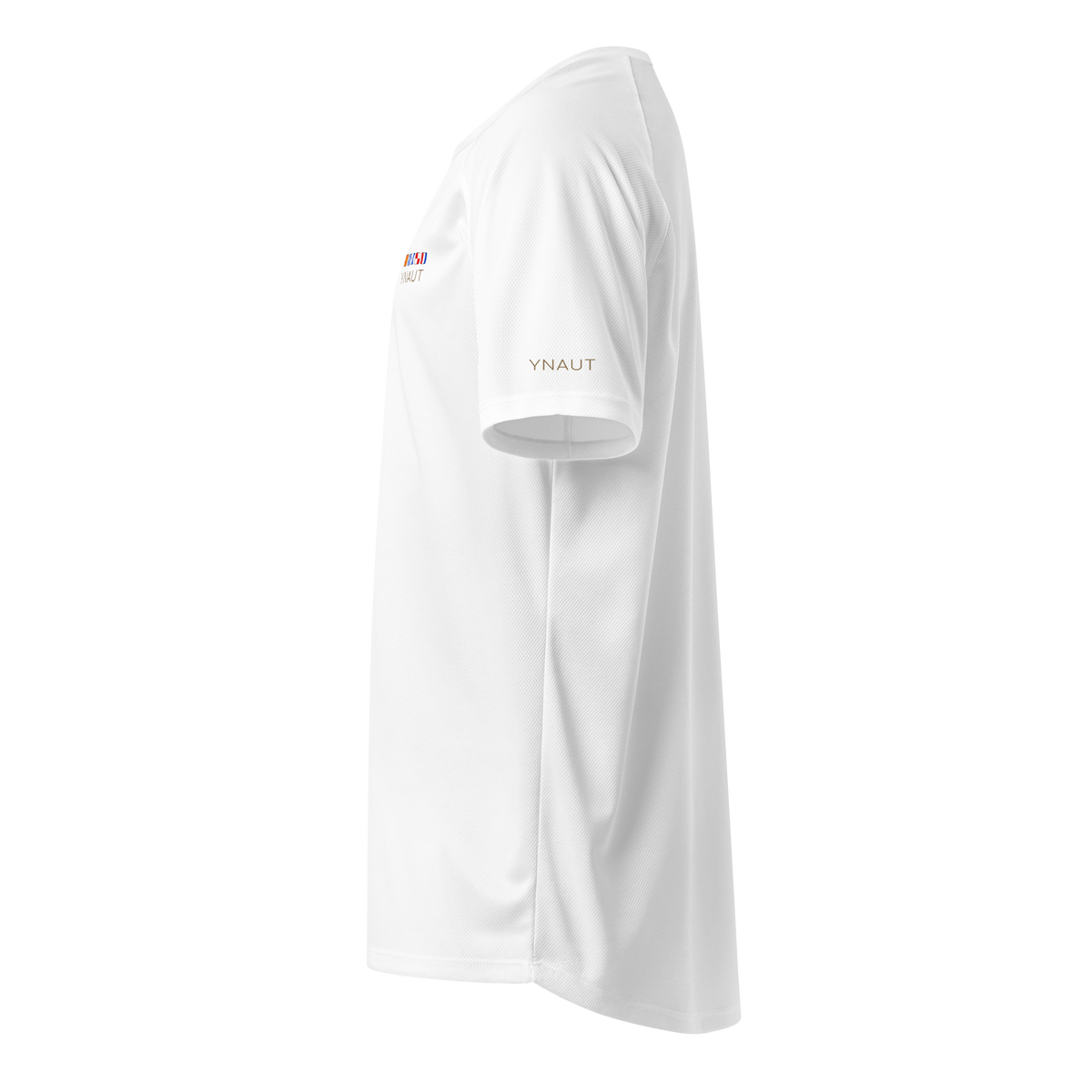 Unisex Sports Jersey | Signal Collection | YNAUT with printed YNAUT Signal logo, white, left view