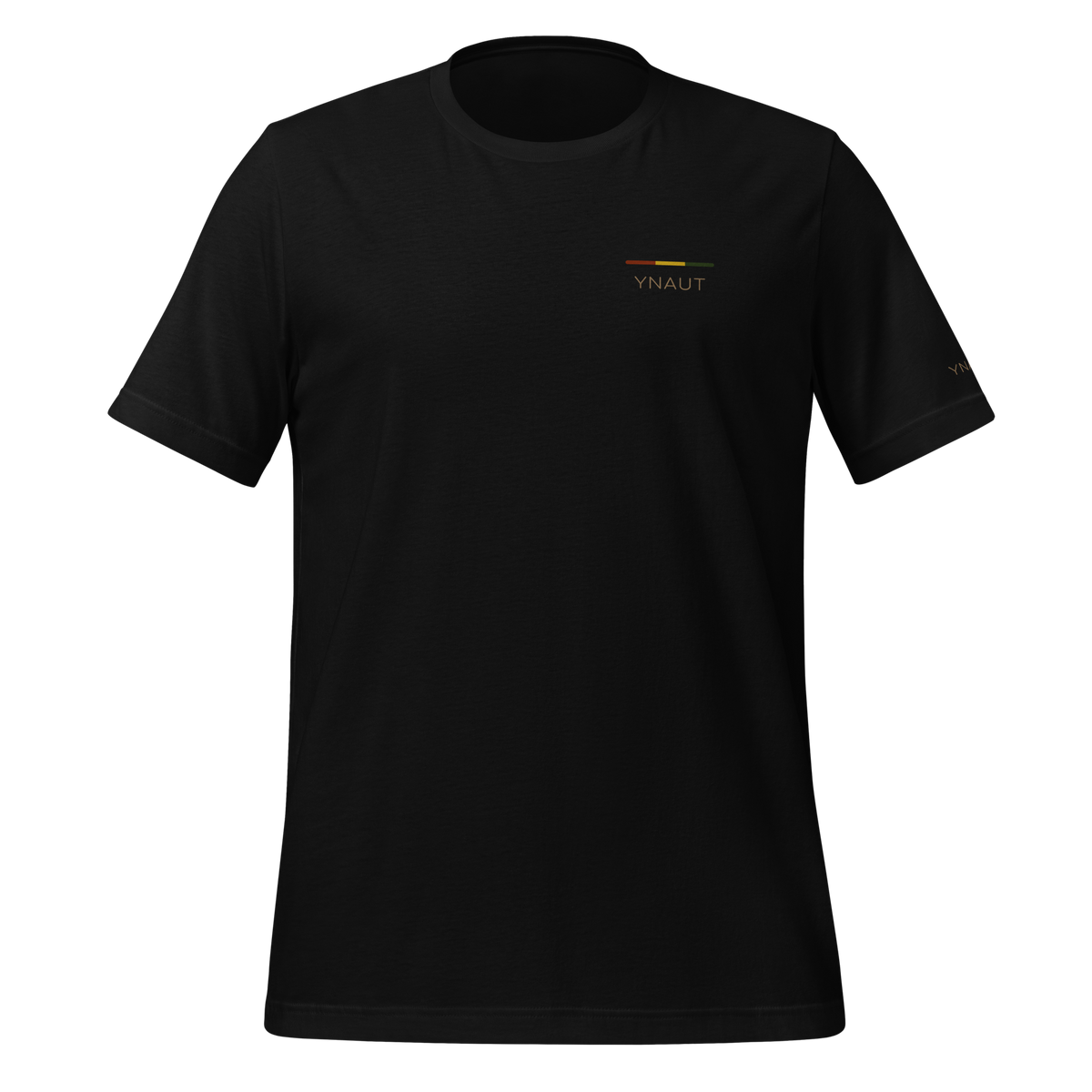 Premium Lightweight T-Shirt | Riddim Collection | YNAUT with printed YNAUT Riddim logo, black, front view