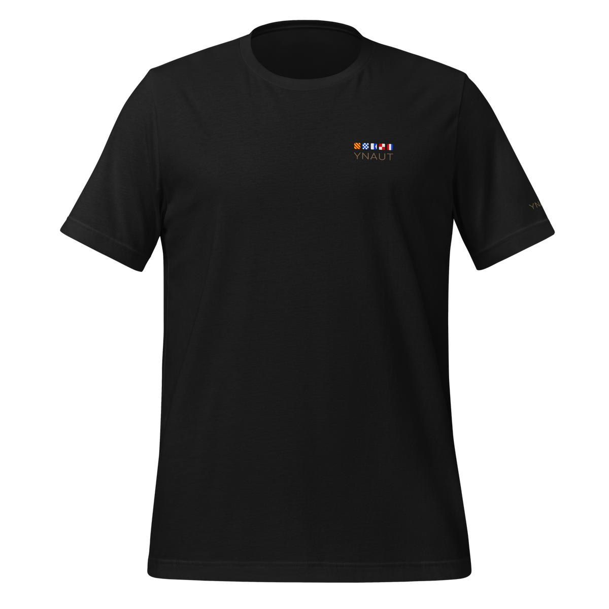 Premium Lightweight T-Shirt | Signal Collection | YNAUT with printed YNAUT Signal logo, vintage black, front view