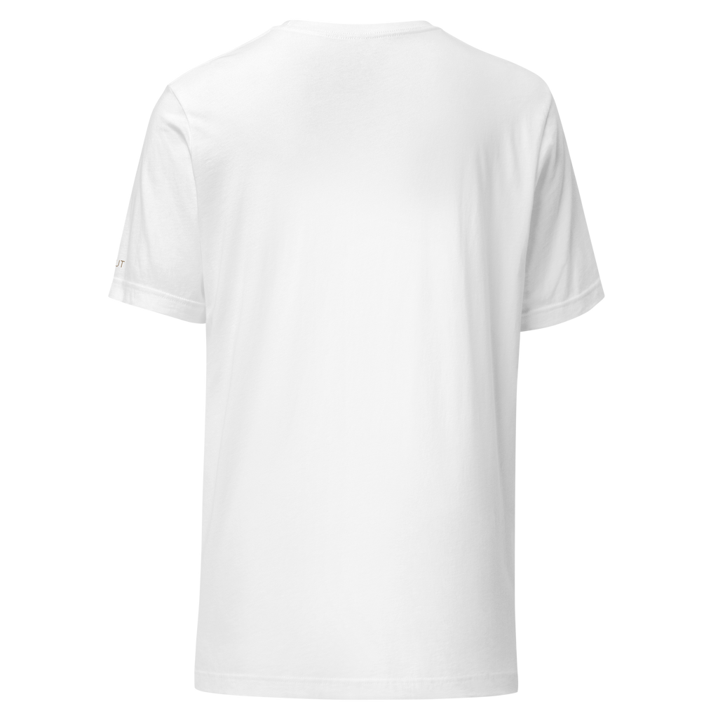 Premium Lightweight T-Shirt | Signal Collection | YNAUT with printed YNAUT Signal logo, white, back view